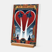 USAF Art Deco Valentine Edition Acrylschild (Winkel)
