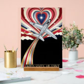USAF Art Deco Valentine Edition Acrylschild (Hochzeit)