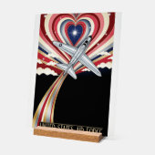 USAF Art Deco Valentine Edition Acrylschild (Winkel)