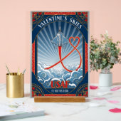 USAF Art Deco Valentine Edition Acrylschild (Hochzeit)