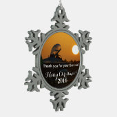 USAF-Bereitgestellte Dienstanweisung Schneeflocken Zinn-Ornament (Links)