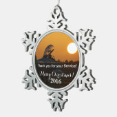 USAF-Bereitgestellte Dienstanweisung Schneeflocken Zinn-Ornament (Rechts)