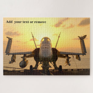 USAF-Jet-Kampfflugzeug Hornet bei Nachtfluggesells Puzzle
