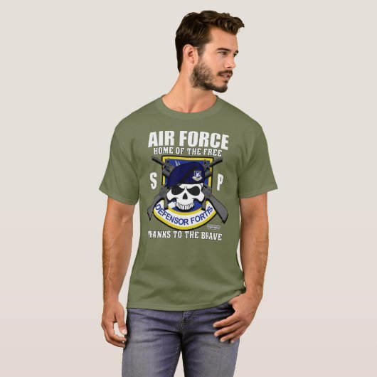 USAF-Sicherheitskräfte - Sicherheitspolizei Vetera T-Shirt (Vorne ganz)