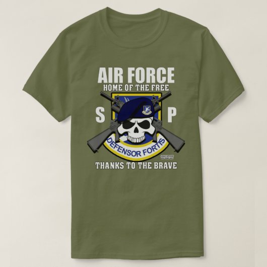 USAF-Sicherheitskräfte - Sicherheitspolizei Vetera T-Shirt (Design vorne)