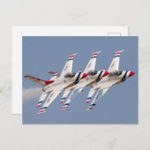 USAF Thunderbird F-16 Postkarte (Vorne/Hinten)