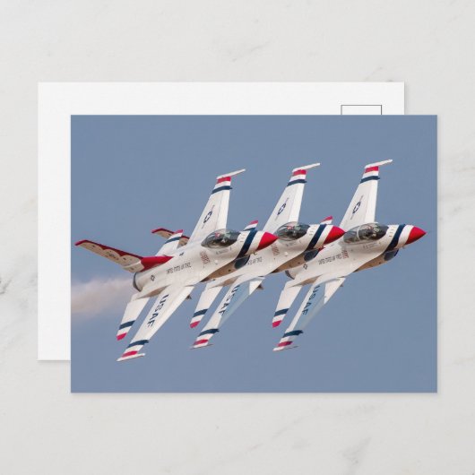 USAF Thunderbird F-16 Postkarte (Vorne/Hinten)