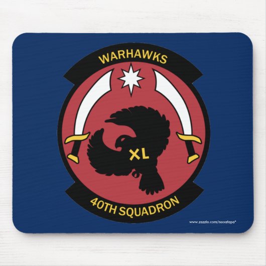 USAFA Kadett Squadon 40" Warhawks" Mausunterlage Mousepad (Vorne)