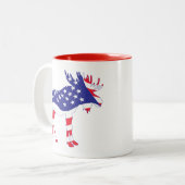 USAFlag — MOOSE Zweifarbige Tasse (Vorderseite Links)