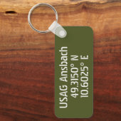 USAG Ansbach Latitude Longitude Schlüsselanhänger (Vorderseite)