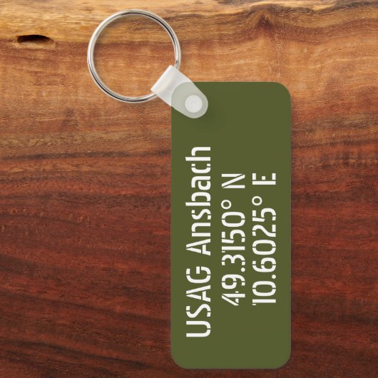 USAG Ansbach Latitude Longitude Schlüsselanhänger (Vorderseite)