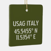USAG Italien Latitude Longitude Personalisiert Keramikornament (Rechts)