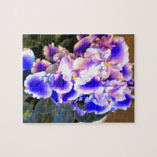 Usambaraveilchen-Blau Puzzle (Horizontal)