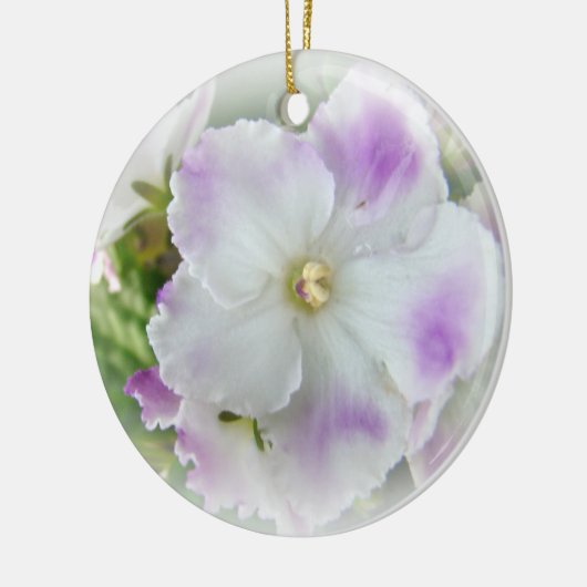 Usambaraveilchen-Blüte Keramik Ornament (Links)