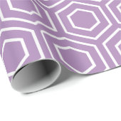 Usambaraveilchen-geometrisches Muster-Packpapier Geschenkpapier (Rolleneckpunkt)