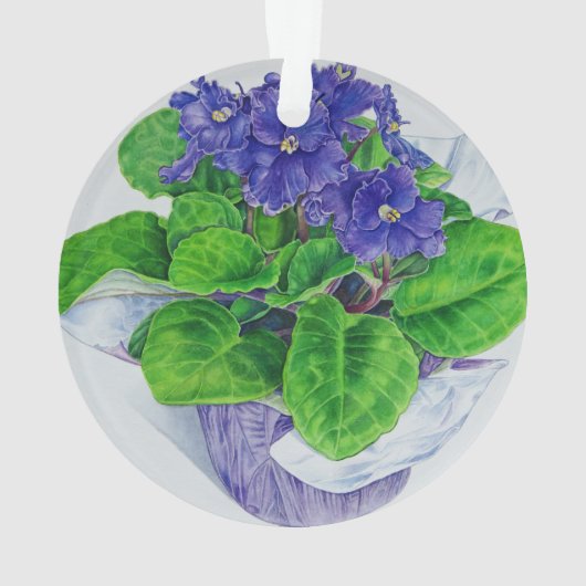 Usambaraveilchen Ornament (Rückseite)