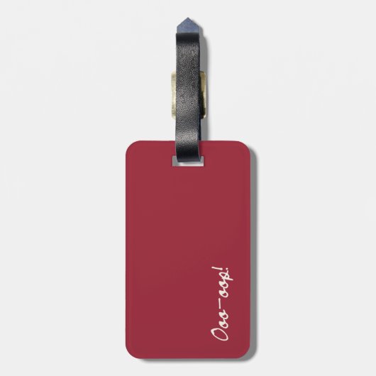 Usambaraveilchen-Tanz Gepäckanhänger (Rückseite vertikal)