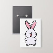 Usara the Bunny – Simple Cute Character Front View Button (Vorderseite/Rückseite)