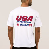USAracquetball-trockenes Sitz-T-Shirt T-Shirt (Rückseite)