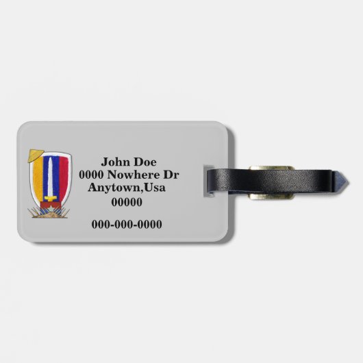 USARV Vietnam War Patch Gepäckmarke Gepäckanhänger (Rückseite horizontal)