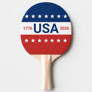 USA's 250. Jubiläum 1776 2026 Rot Weiß Blau Tischtennis Schläger