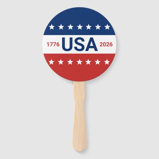 USA's 250th Anniversary 1776 2026 Red White Blue Fächer (Vorderseite)