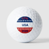 USA's 250th Anniversary 1776 2026 Red White Blue Golfball (Vorderseite)