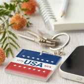 USA's 250th Anniversary 1776 2026 Red White Blue Schlüsselanhänger (Vorderseite rechts)
