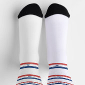 USA's 250th Anniversary 1776 2026 Red White Blue Socken (Oben)