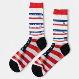 USA's 250th Anniversary 1776 2026 Red White Blue Socken
