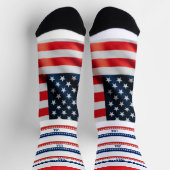 USA's 250th Anniversary 1776 2026 Red White Blue Socken (Oben)
