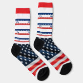USA's 250th Anniversary 1776 2026 Red White Blue Socken (Rechts)