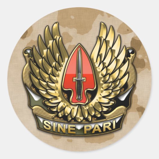 USASOC DUI RUNDER AUFKLEBER (Vorderseite)