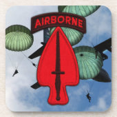 USASOC SOC Special Ops Fort Bragg Veterans Veteran Getränkeuntersetzer (Vorderseite)
