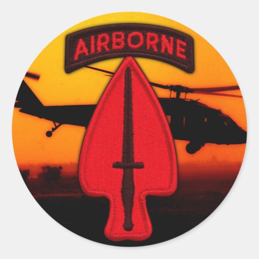 USASOC Special ops veterans veterans veterans patc Runder Aufkleber (Vorderseite)