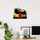 USASOC Special Ops Veterans Vets Patch Poster (Heimbüro)