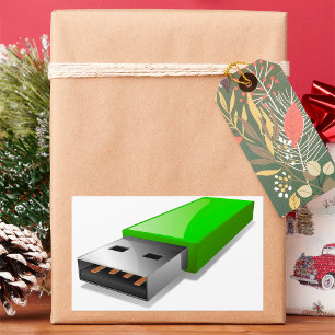 USB-Blitz-Antriebs-Aufkleber Rechteckiger Aufkleber