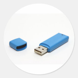 USB-Daumen-Antrieb Runder Aufkleber