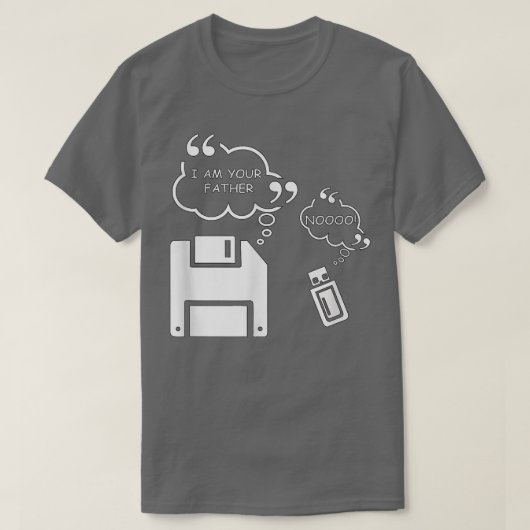 USB-Diskette Ich bin Ihr Vater Computer Tech U T-Shirt (Design vorne)