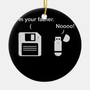 USB-Diskette Ich bin Ihr Vater Funny Nerd Keramik Ornament