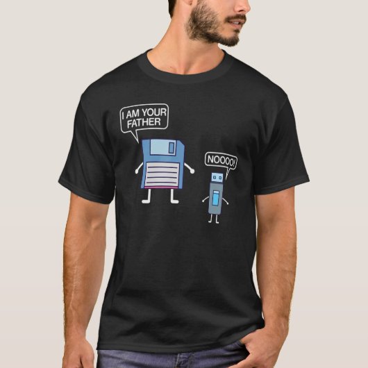 USB-Diskette Ich bin Ihr Vater Nerd Geek T-Shirt (Vorderseite)