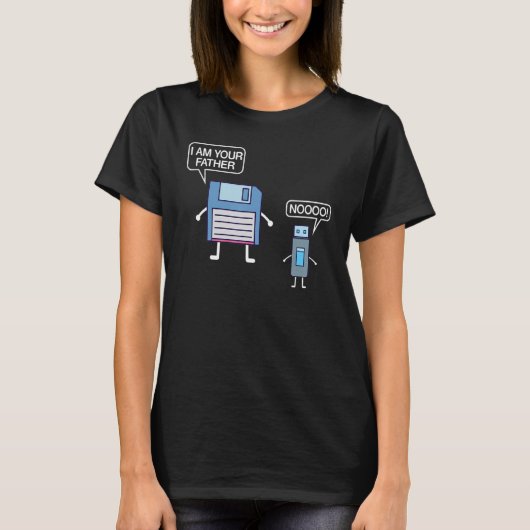 USB-Diskette Ich bin Ihr Vater Nerd Geek T-Shirt (Vorderseite)