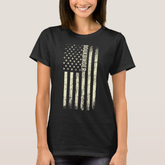 USB-Flag Buchbinderin Proud American Bookbinder 1 T-Shirt