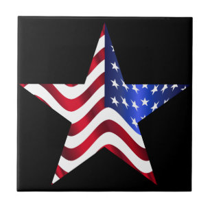 USB-Flag Kleine (4,25" x 4,25") Keramik Foto Tile Fliese