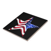 USB-Flag Kleine (4,25" x 4,25") Keramik Foto Tile Fliese (Seite)