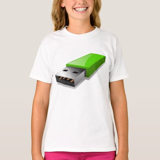 USB Flash Drive Girls T - Shirt (Vorderseite)