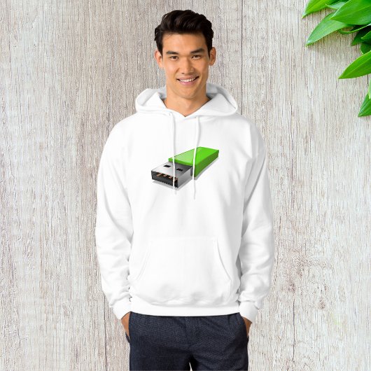USB Flash Drive Mens Hoodie