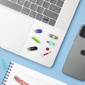 USB-Flash-Laufwerks-Sticker Aufkleber (Laptop mit iPhone)