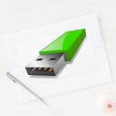 USB-Flash-Laufwerks-Sticker Rechteckiger Aufkleber
