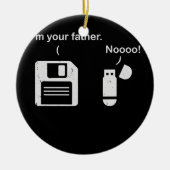 USB Floppy Disk I Am Your Father Funny Nerd Keramik Ornament (Vorne)